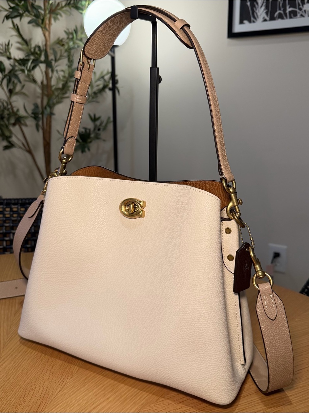 Coach Willow Shoulder Bag in Cream - Picture 7 of 14